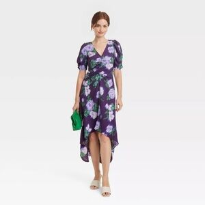 A New Day Crepe Short-Sleeve Midi Dress